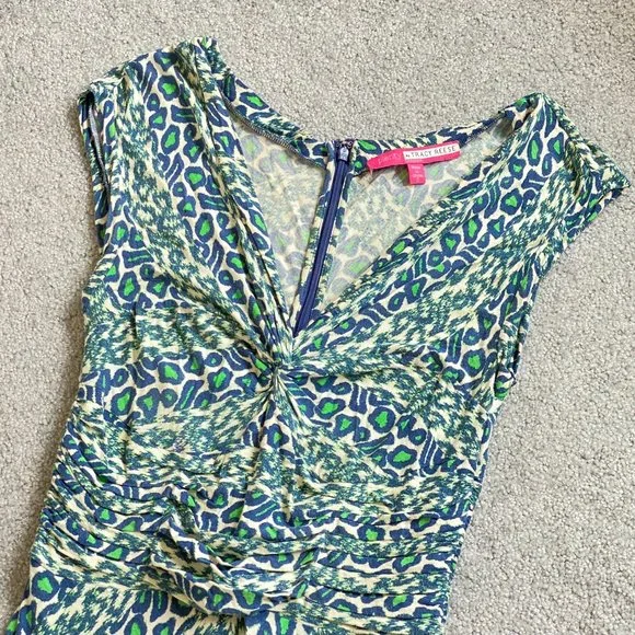 ♥ Plenty by Tracy Reese Sleeveless Cheetah Print Dress in Blue/Green SMALL   - H - Picture 6 of 8